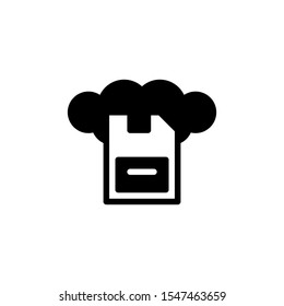 Cloud and floppy glyph icon black and white