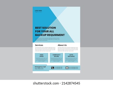 Cloud Flyer Template Design. Cover, Poster, Leaflet, A4 size, Flyer Design.