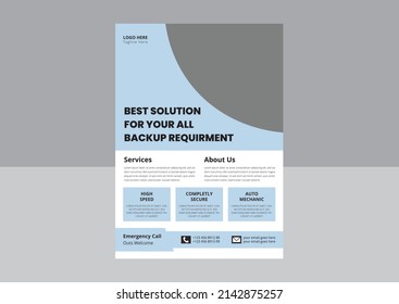 Cloud Flyer Template Design. Cover, Poster, Leaflet, A4 size, Flyer Design.