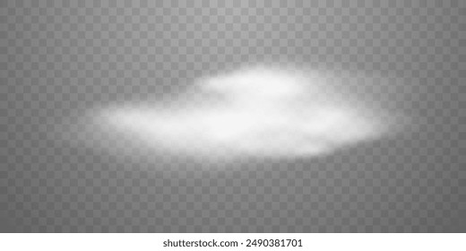 Nube o niebla en la Imagen de stock de Vector de capa de cuadrícula de transparencia.