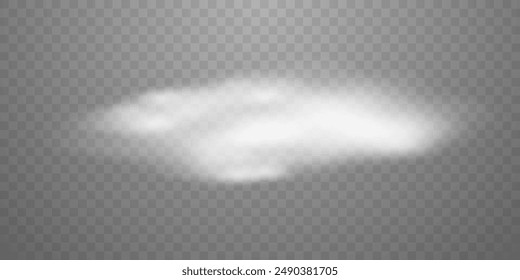 Cloud or fog on transparency grid layer vector stock image.