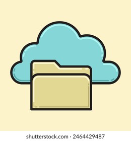 cloud folder icon, online storage