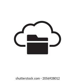Cloud Folder Icon Sign Symbol