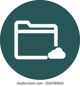 Cloud folder Isolated Vector icon which can easily modify or edit

