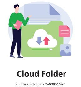 cloud folder Vector Illustration Which can easily modify or edit

