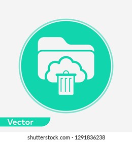 Cloud folders vector icon sign symbol