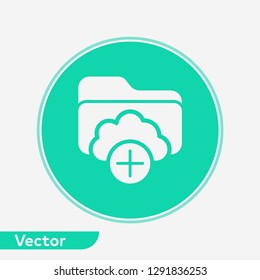 Cloud folders vector icon sign symbol