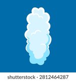 Cloud font of fluffy white smoke, letter typeface for cloudy sky heaven type, vector ABC. Cartoon cloud font English alphabet letter I of fluffy cotton or air puff and puffy bubble with poufy smoke