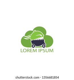 Cloud Food delivery logo design. Fast delivery service sign. Online food delivery service.