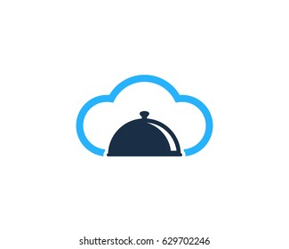 Cloud Food Icon Logo Design Element