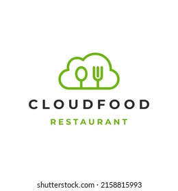 Cloud food logo icon design vector