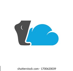 Cloud Foot logo vector template, Creative of Foot logo design concepts