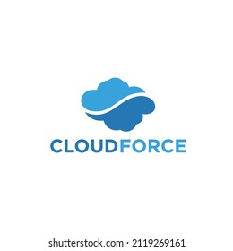 Cloud Force Logo Design Moderne Technik