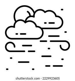 Cloud, forecast, cloudy icon in modern style for website mobile logo app UI design. simple vector icon. 