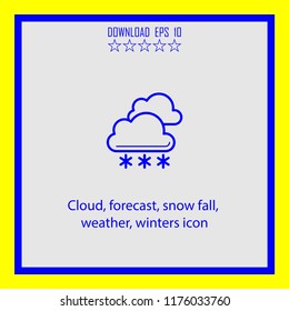 Cloud, forecast line icon