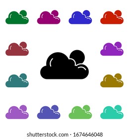 Cloud, forecast, sun multi color style icon. Simple glyph, flat vector of ecology icons for ui and ux, website or mobile application