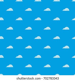 Cloud Forest and Flower Dome at Gardens by the Bay pattern repeat seamless in blue color for any design. Vector geometric illustration