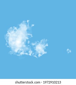 Cloud in the form of a map of Denmark, watercolor in vector format