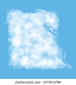 Cloud in the form of a map of Egypt, watercolor in vector format