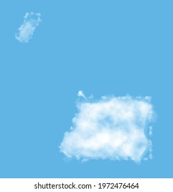 Cloud in the form of a map of Eq. Guinea, watercolor in vector format