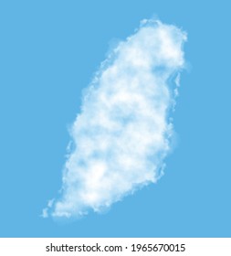 Cloud in the form of a map of Granada, watercolor in vector format