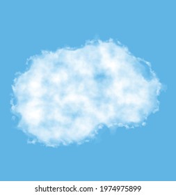 Cloud in the form of a map of Macedonia, watercolor in vector format