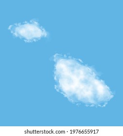 Cloud in the form of a map of Malta, watercolor in vector format