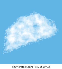 Cloud in the form of a map of Monaco, watercolor in vector format