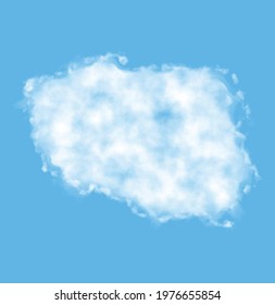 Cloud in the form of a map of Poland, watercolor in vector format