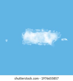 Cloud in the form of a map of Puerto Rico, watercolor in vector format