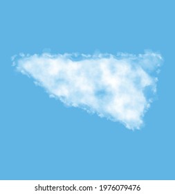 Cloud in the form of a map of St Maarten, watercolor in vector format
