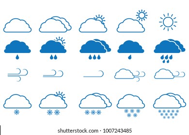 cloud of four season such as summer, winter, autumn and spring of weather