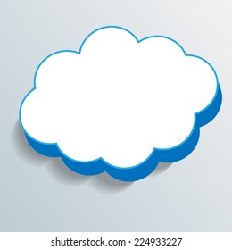 Cloud frame. Speech bubbles template.