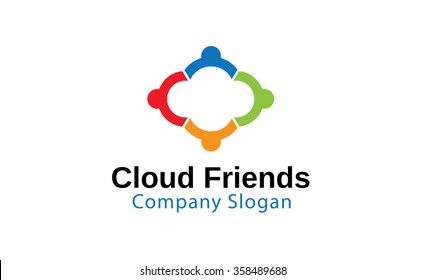 Cloud Friends Logo Symbol Design Illustration