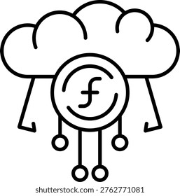Cloud Functions (FaaS) Illustration vector Icon Design