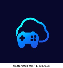 Cloud Gaming-Symbol in Dunkelheit