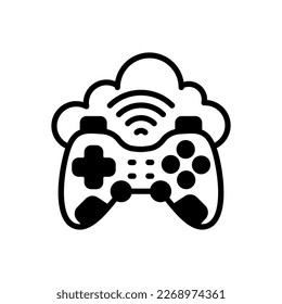 Cloud Gaming icon in vector. Logotype
