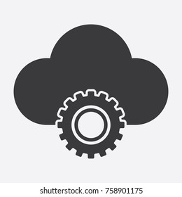 Cloud with gear icon