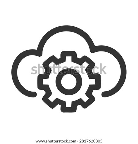 Cloud with gear icon illustration Vector, illustration