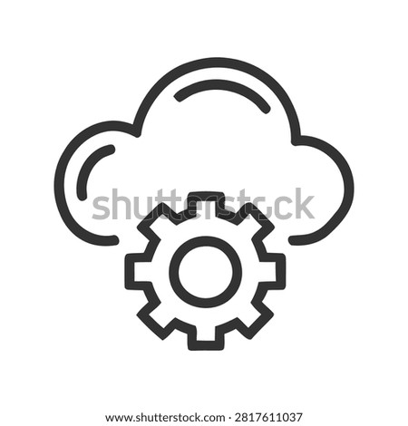 Cloud with gear icon in modern design Vector, illustration