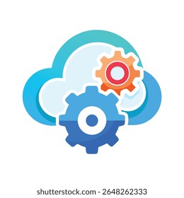 Ícones de engrenagem e configurações de nuvem para personalização
