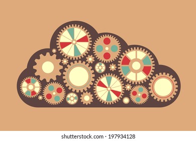 cloud with gears