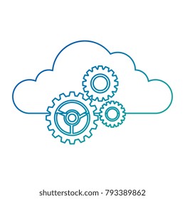 cloud with gears icon