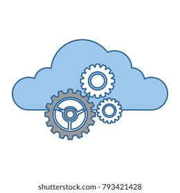 cloud with gears icon