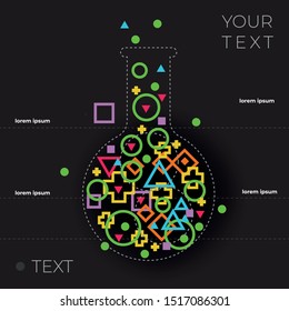 Cloud Geometry Shapes Vector Concept Illustration