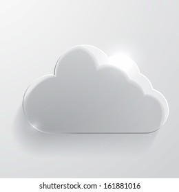 Cloud glass icon.