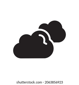 icono de glifo en la nube aislado en fondo blanco
