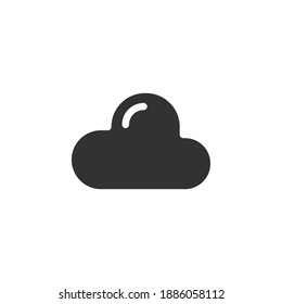 Cloud glyph icon for web template and app. Vector illustration. design on white background. EPS 10