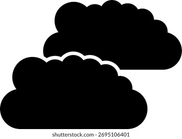 Diseño de iconos de estilo de glifo de nube