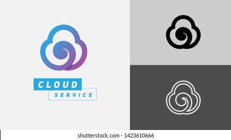 Cloud and Gold Ingot (money) Logo